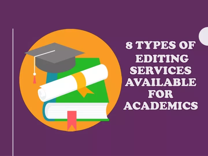 8 types of editing services available