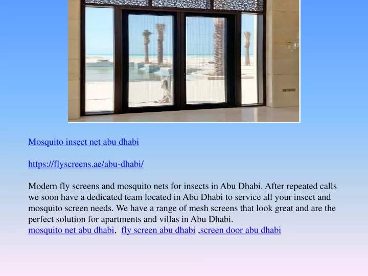 mosquito insect net abu dhabi https flyscreens