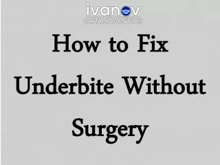 how to fix underbite without surgery