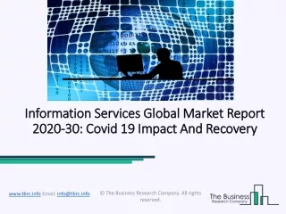 Global Information Services Market Opportunities And Strategies To 2030