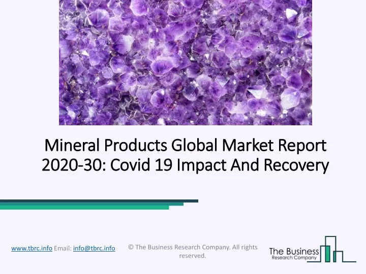 mineral products global market report 2020 30 covid 19 impact and recovery
