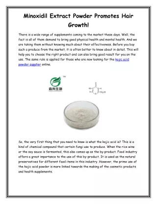Minoxidil Extract Powder Promotes Hair Growth!