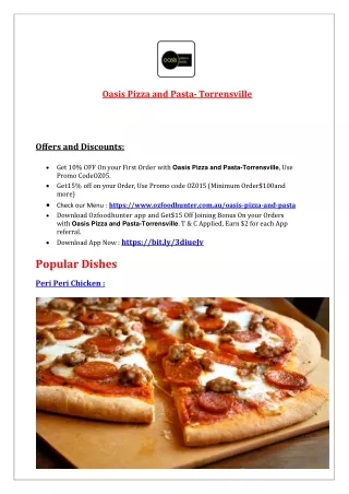 Oasis pizza and pasta torrensville adelaide,SA - 10% Off
