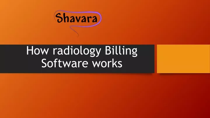 how radiology billing software works