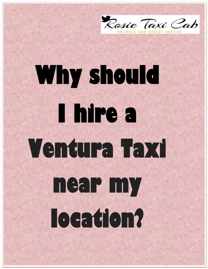 why should why should i hire a i hire a ventura
