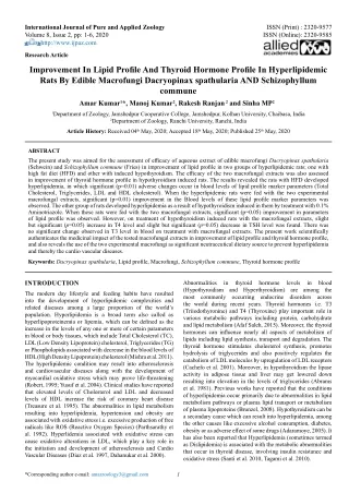 international journal of pure and applied zoology