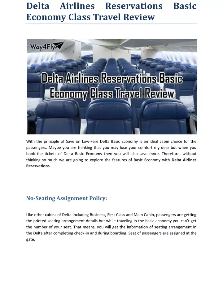 delta airlines reservations basic economy class