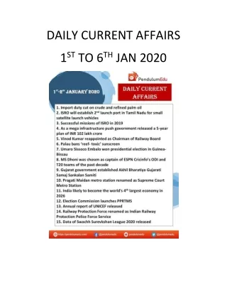 daily current affairs