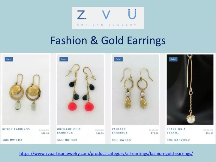 fashion gold earrings