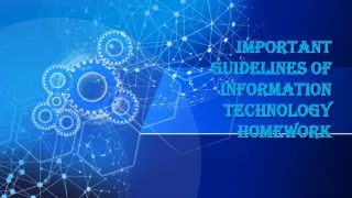 important guidelines of information technology homework