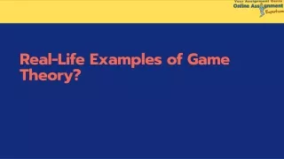 real life examples of game theory