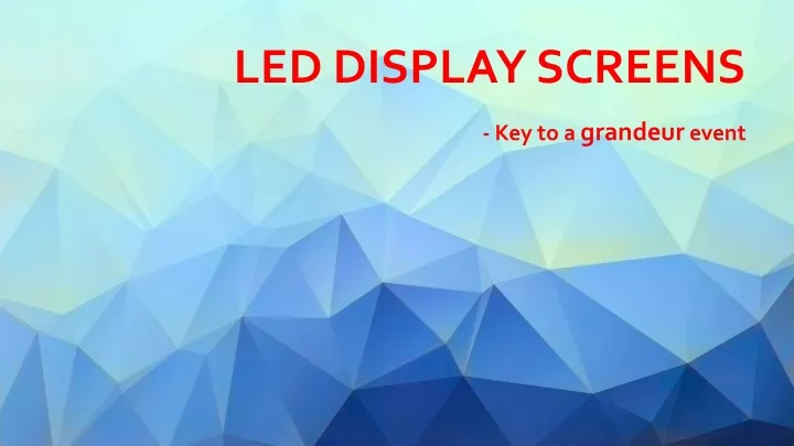 led display screens