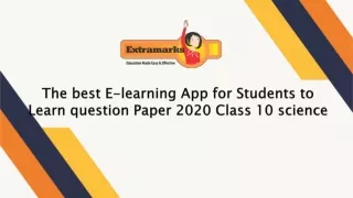 the best e learning app for students to learn question paper 2020 class 10 science