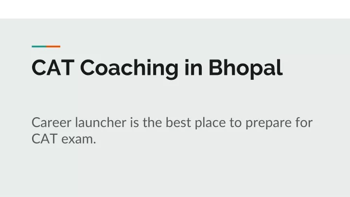 cat coaching in bhopal