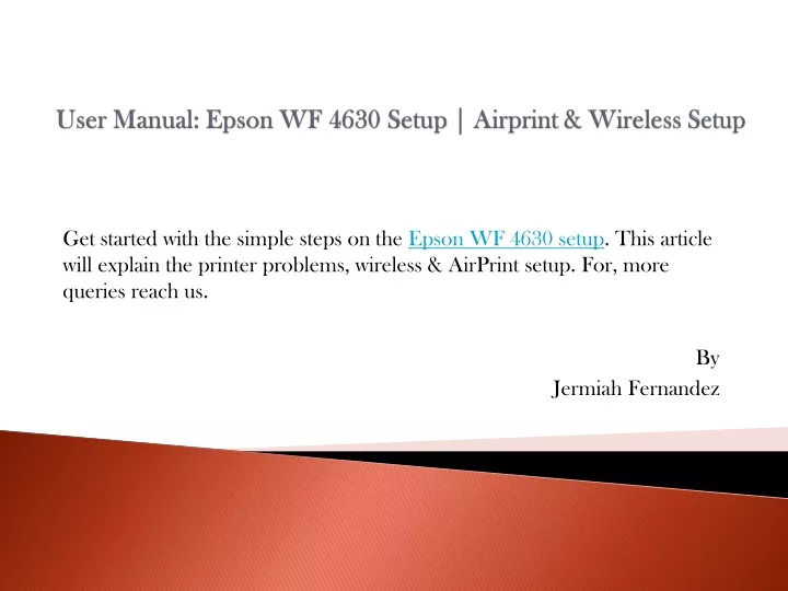 user manual epson wf 4630 setup airprint wireless setup