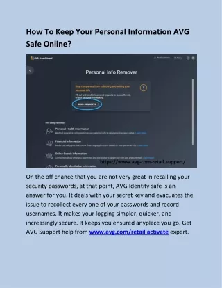 how to keep your personal information avg safe