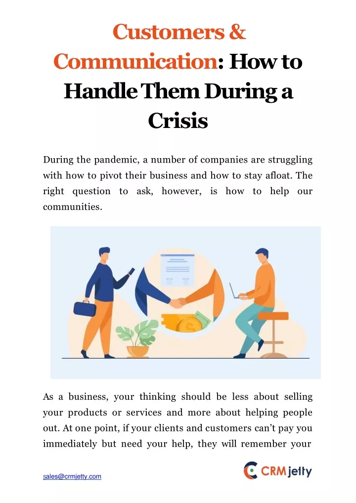 customers communication how to handle them during a crisis