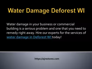 water damage deforest wi