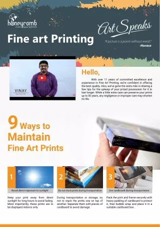 9 Ways to Maintain Fine Art Prints