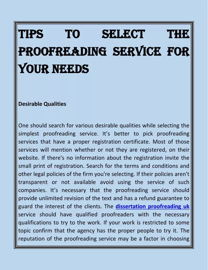 tip tips s pr proofre oofreading your your needs