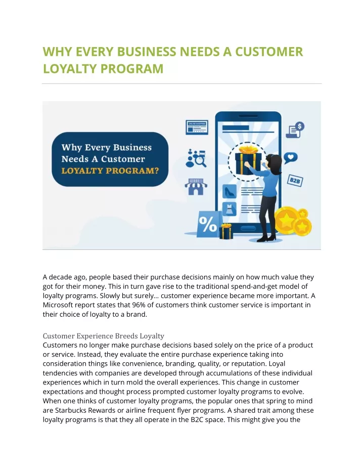 why every business needs a customer loyalty