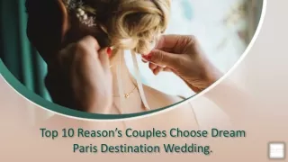 Destination Wedding Planner in Paris