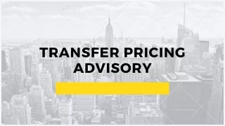 Transfer pricing advisory