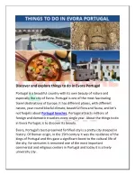 Discover and explore things to do in Evora Portugal