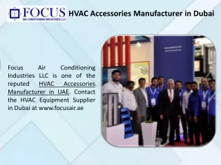 HVAC Accessories Manufacturer in Dubai