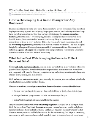 what is the best web data extractor software