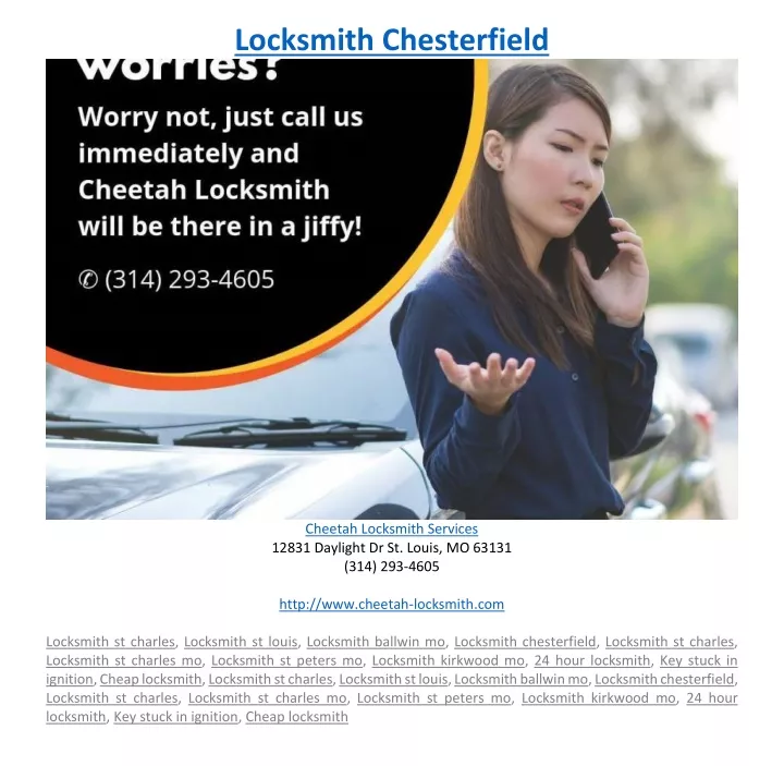 locksmith chesterfield