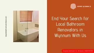 End Your Search for Local Bathroom Renovators in Wynnum | Bespoke Bathroom Co. Brisbane