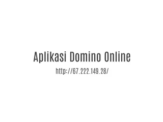 Aplikasi Domino Online