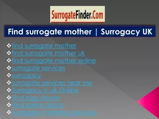 find surrogate mother surrogacy uk