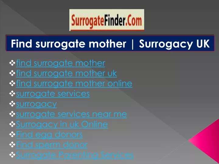 find surrogate mother surrogacy uk