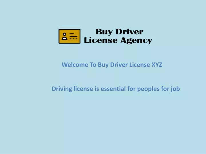welcome to buy driver license xyz