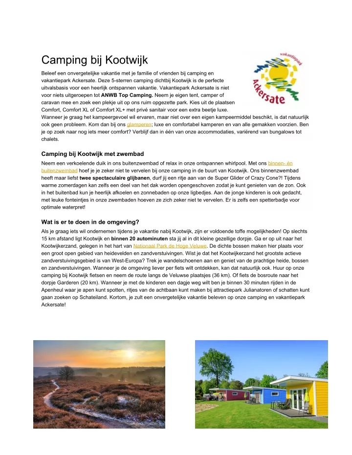 camping bij kootwijk