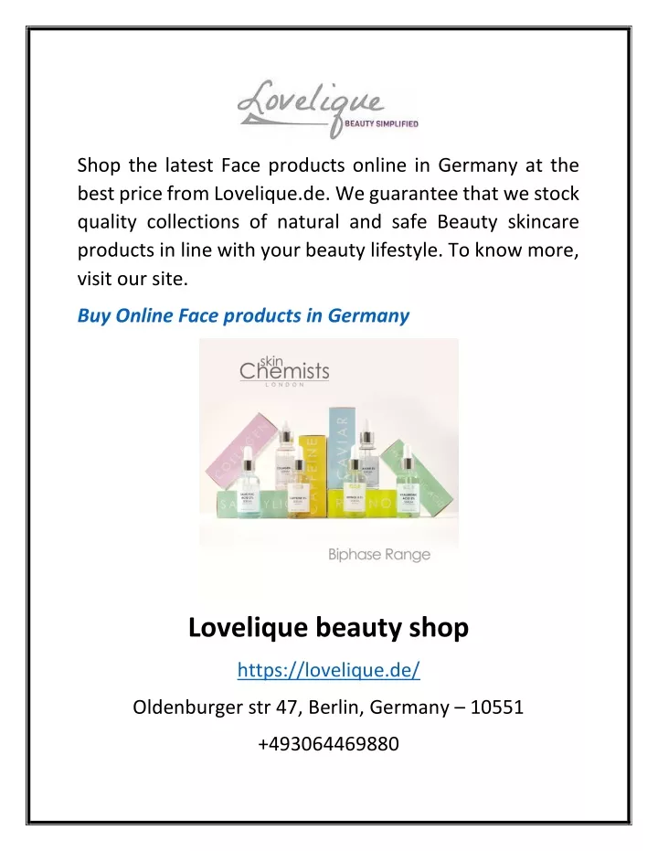 shop the latest face products online in germany