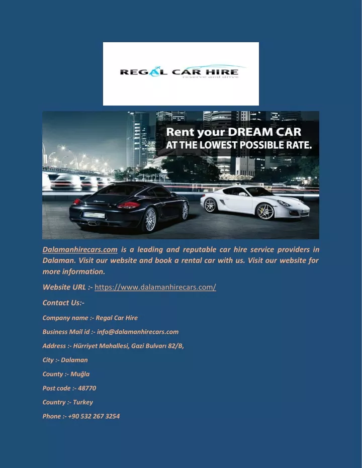 dalamanhirecars com is a leading and reputable
