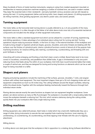 Basic equipment instruments Overview
