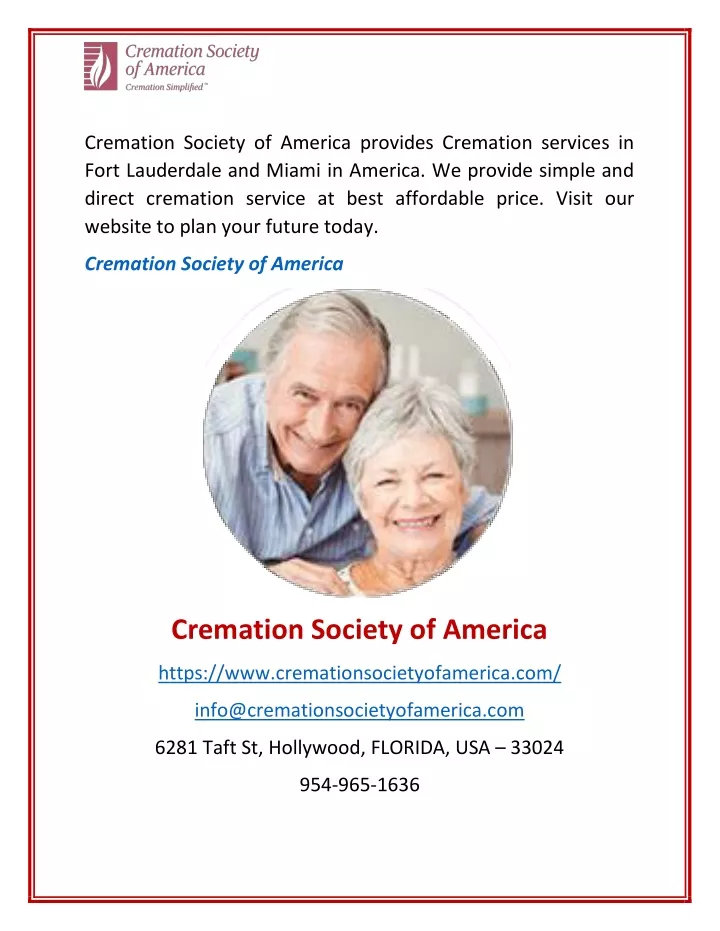 cremation society of america provides cremation