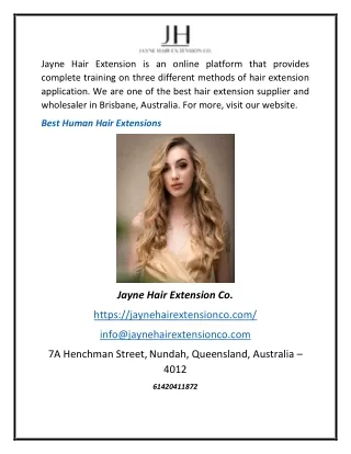 Best Human Hair Extensions | Jayne Hair Extension