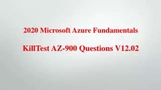 2020 microsoft azure fundamentals killtest