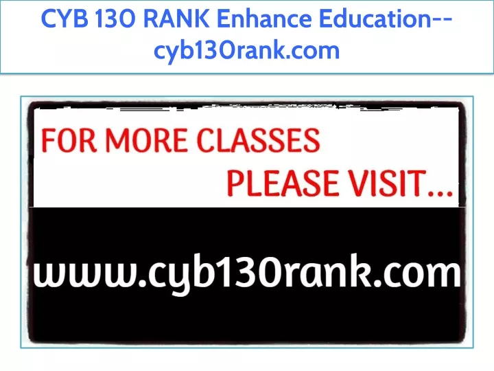 cyb 130 rank enhance education cyb130rank com