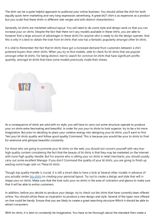 the shirt can be a quite helpful approach