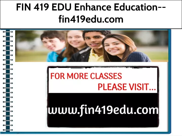 fin 419 edu enhance education fin419edu com