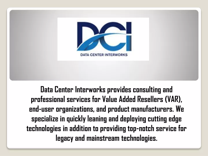data center interworks provides consulting