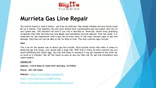 murrieta gas line repair