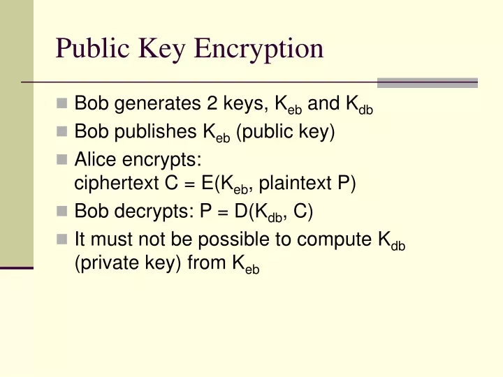 public key encryption