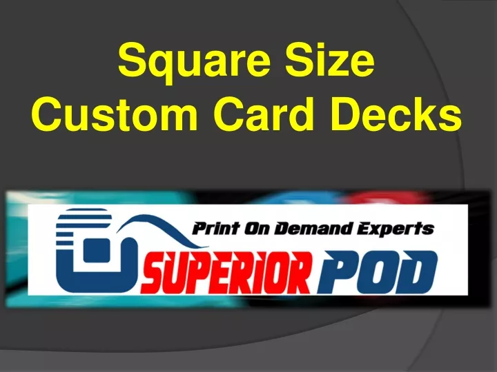 square size custom card decks